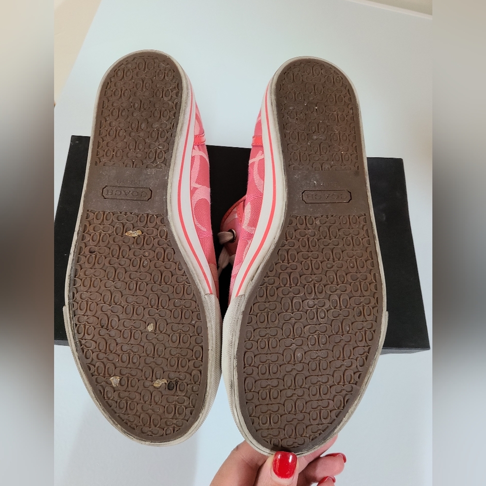 COACH DESIGNER CANVAS barrett sneakers tennis shoes size 8 - Picture 8 of 9